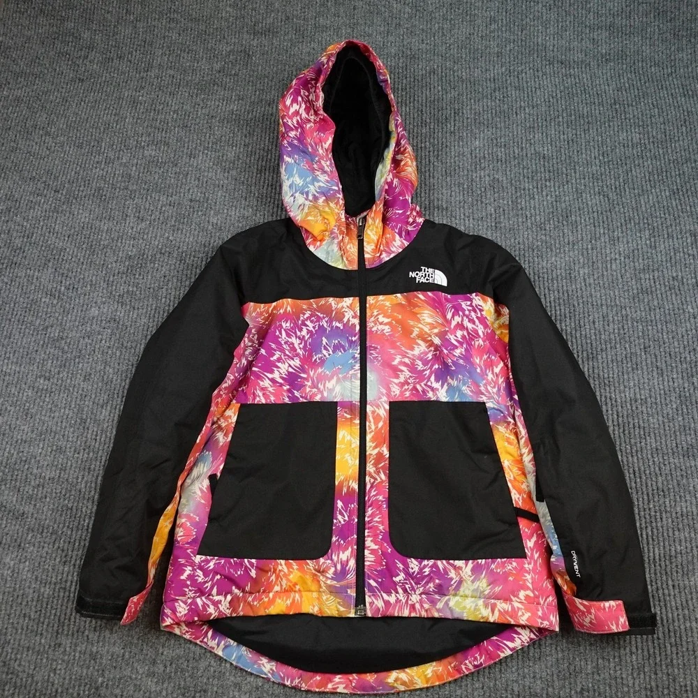 The North Face Ski Jacket Girls 10 Multicolor DryVent Hooded Snow Insulated